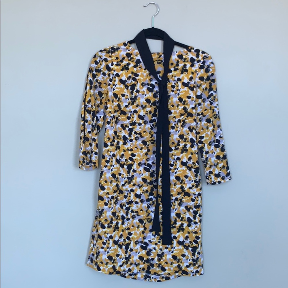 H&M | Yellow/Black/White Printed Dress